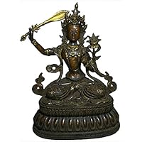 Amazon｜真鍮の知恵仏Wenshu Manjushri Bodhisattva Statue (12
