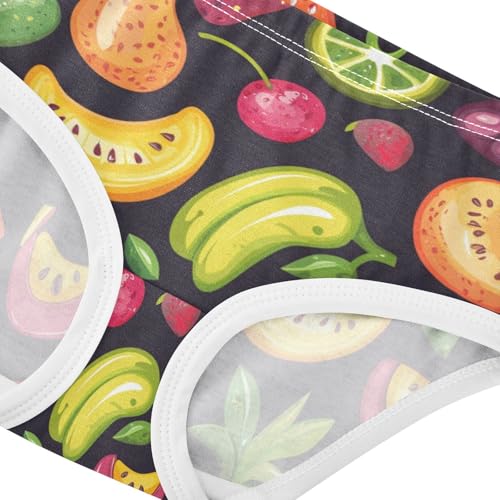 ZZKKO Cartoon Summer Fruits Girls Underwear Toddler Panties for Girls Comfort Brief Size 2-8T3