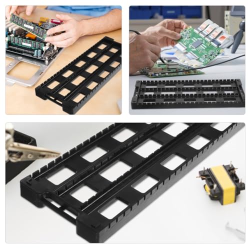 Support de circuit imprimé noir ABS rangement PCB antistatique 25 emplacements - 4