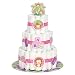 Girl Monkey Baby Shower Diaper Cake Kit, 25pc
