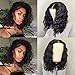 Produktbild Fureya Hair Short Bob Glueless Lace Front Wigs for Women Natural Curl Heat Resistant Fiber with Baby Hair Synthetic 14 inch Black Lace Wigs