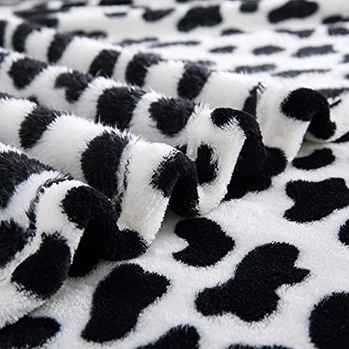 Vessia 300Gsm Flannel Fleece Velvet Blanket King Size(108X90 Inch) - Cow Pattern Lightweight Fuzzy Decor Bed Blanket #TOP2