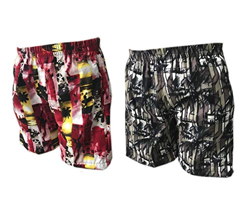Kit 2 Bermudas Surf Estampada Praia Tactel Masculina Adulto 03C-04C GG
