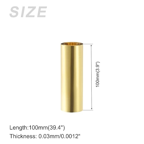 Miniatura 7 de METALLIXITY Hoja de latón (39.370 in x 1.969 in x 0.004 in), 2 piezas, placas de láminas de metal - para salpicaduras de cocina en el hogar