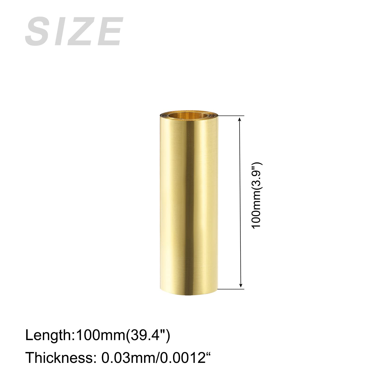 METALLIXITY Brass Sheet (1000mmx100mmx0.03mm) 1Pcs, Metal Sheets Plates - for Home Kitchen Backsplash, Craft Project