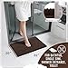 Yimobra Bathroom Rugs Non Slip Washable 32x20 Inch - Ultra Soft Absorbent Chenille Bath Mat, Quick Dry Shaggy Floor Carpet for Tub Shower, Brown Home Decor Accessories