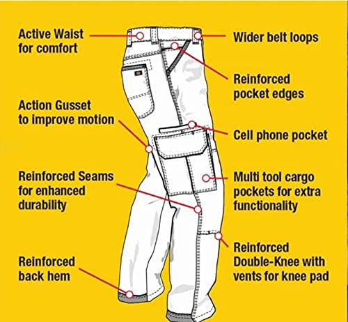 Dickies Men's Duratech Ranger Duck Cargo Pants – Utility Work Pants with Tool Pockets for Construction, Warehouse, Slate V1, 44W x 32L - image 4