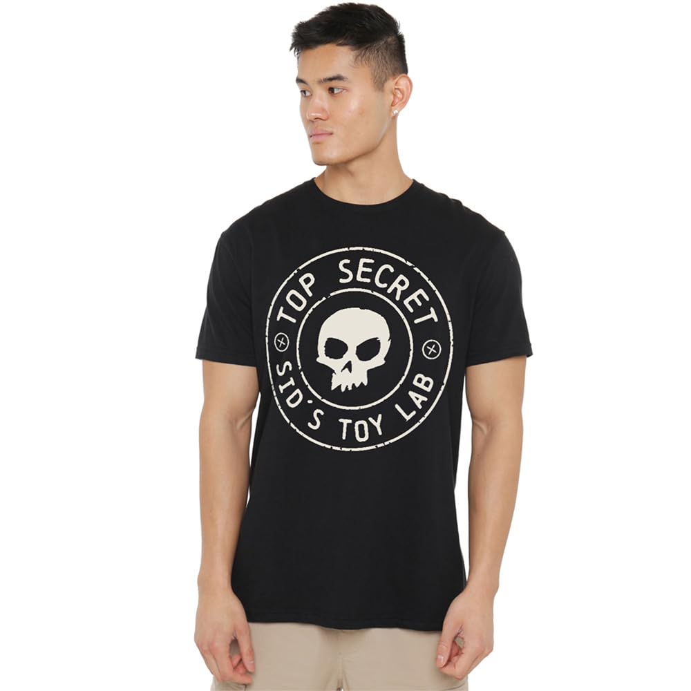 Disney Toy Story Sid'S Toy Lab Badge Unisex T-Shirt, Black, XX-Large
