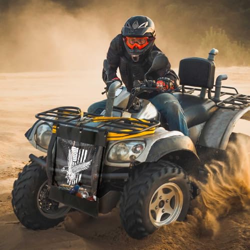 Image of 2 Pcs UTV Mesh Trash Bag 22 x 26 Inch Universal UTV Trash Storage Sack Large American Flag Sack Universal Fit for UTV， ATV, Golf Cart, Boat