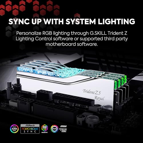 Image of G.Skill Trident Z5 Royal Intel XMP 32GB (2x16GB) DDR5 7200 MHz CL34-45-45-115 1.40V Desktop Memory RAM- F5-7200J3445G16GX2-TR5S
