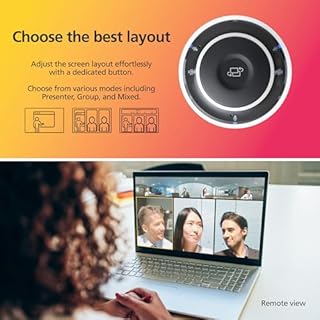 RICOH Meeting 360-360° Conference Room Camera - AI-Powered - Active Speaker Focus - USB-C Bus Powered - Zoom Certified - Works with Microsoft Teams, Google Meet, Cisco Webex