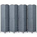 JOSTYLE Outdoor Privacy Screen 8-Panel Folding Room Divider Space Partition