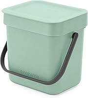 Vista 25 de Brabantia Sort & Go Cubo de Reciclaje 3.2 Galones (Verde Jade) Cubo de Basura de Plástico Eficiente en Espacio con Asa, Tapa Removible y Que