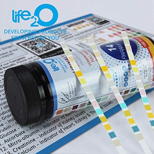Comprehensive 14-in-1 Urine Test Strips 100ct | Urinalysis Dip-Stick Testing Kit | Ketone, pH, Blood, UTI, Protein | Keto Alkaline Diet, Ketosis, Kidney Infection & Liver Function | Free e-Book Inside