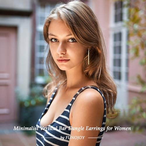 Long Vertical Bar Drop Dangle Earrings 18K Gold Plated/Silver Filled Earrings Minimal Bar Earrings Dainty Geometric jewelry for Women2