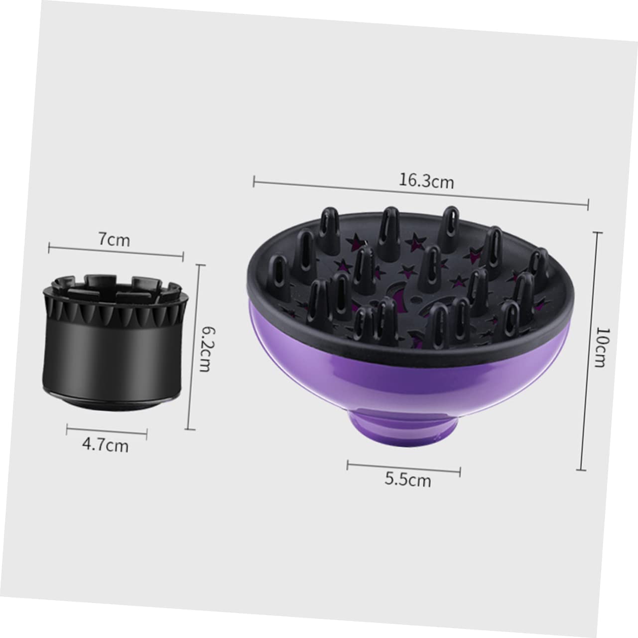 Healeved Easy Install Hair Dryer Diffuser Nozzle DIY Attachment for Curly Hair Styling