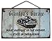5x8 Sign with Classic Car Saying"Grandpa's Garage WHAT HAPPENS IN THE GARAGE. STAYS IN THE GARAGE." Decorative Fun Universal Household Signs from Egbert's Treasures