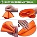 Poly Spot Markers 9 inch 6 Pcs Non Slip Rubber Agility Markers Flat Field Cones Floor Dots for Football, Soccer, Basketball, Speed Training Markers, School Activities, Exercise Drills, Orange-Red