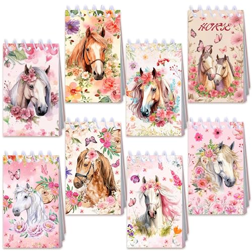 BACH AND BOUJEE 8pcs horse party bag philers diy notebook diy horse party favor racing horse derby anniversaire babyshower shower douche mariage artisanat diy