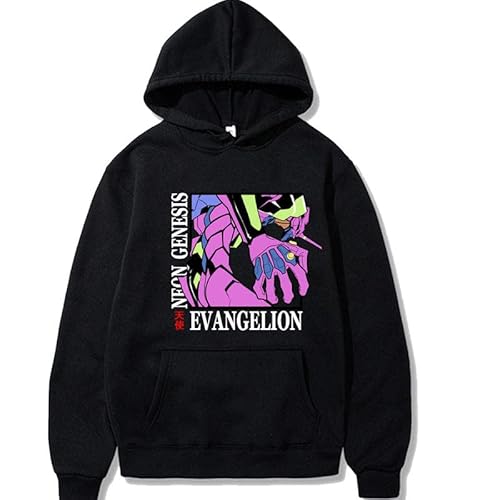 Honghuang Japonais Anime Evangelion Hommes Sweat À Capuche pour Femme Dessin Animé Manga Imprimer Automne Streetwear Ulzzang Harajuku Pull Cover