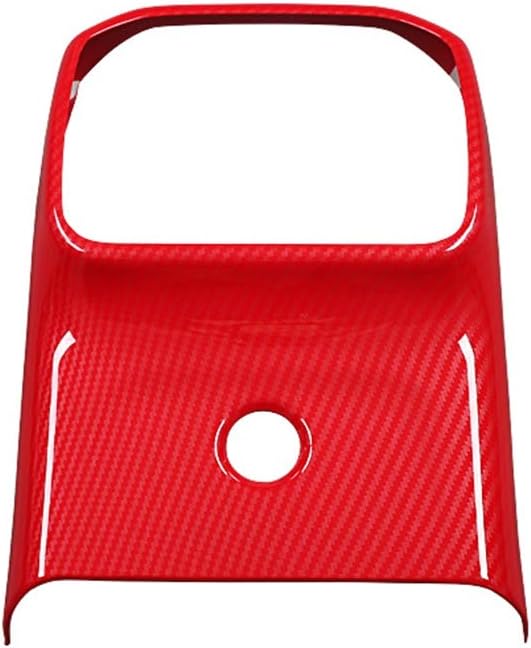 New Protective Carbon Look Interiors Compatible with Porsche Macan 2014-2020 (Steering Wheel Cover, Red)