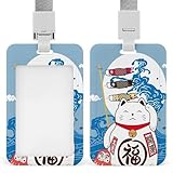 パスケース 招き猫 鯉のぼり 定期入れ カードカバー 縦型 カードケース 社員証 Idカードホルダー ネームホルダー ストラップ付き 薄型 かわいい 携帯便利 おしゃれ 人気 学生証 贈り物