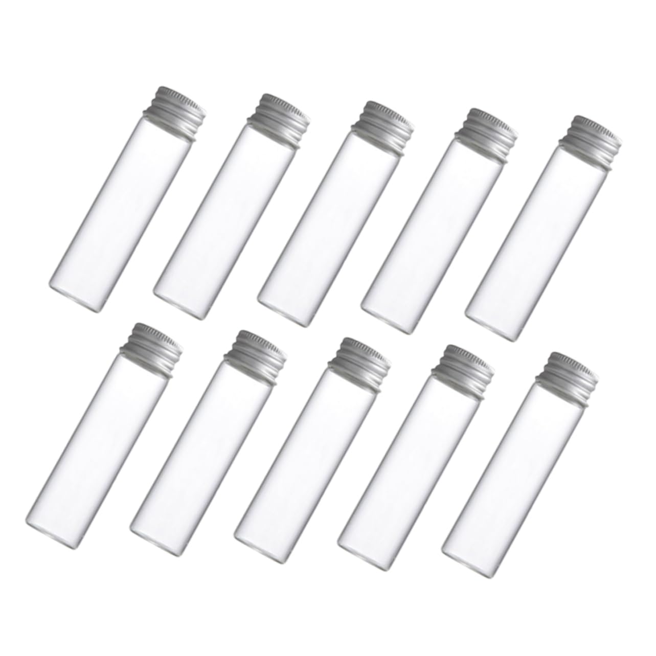 OUNONA 30pcs Clear Glass Vials with Screw Caps for Samples Herbs Storage Crafts and Wedding Favors Transparent Small Containers