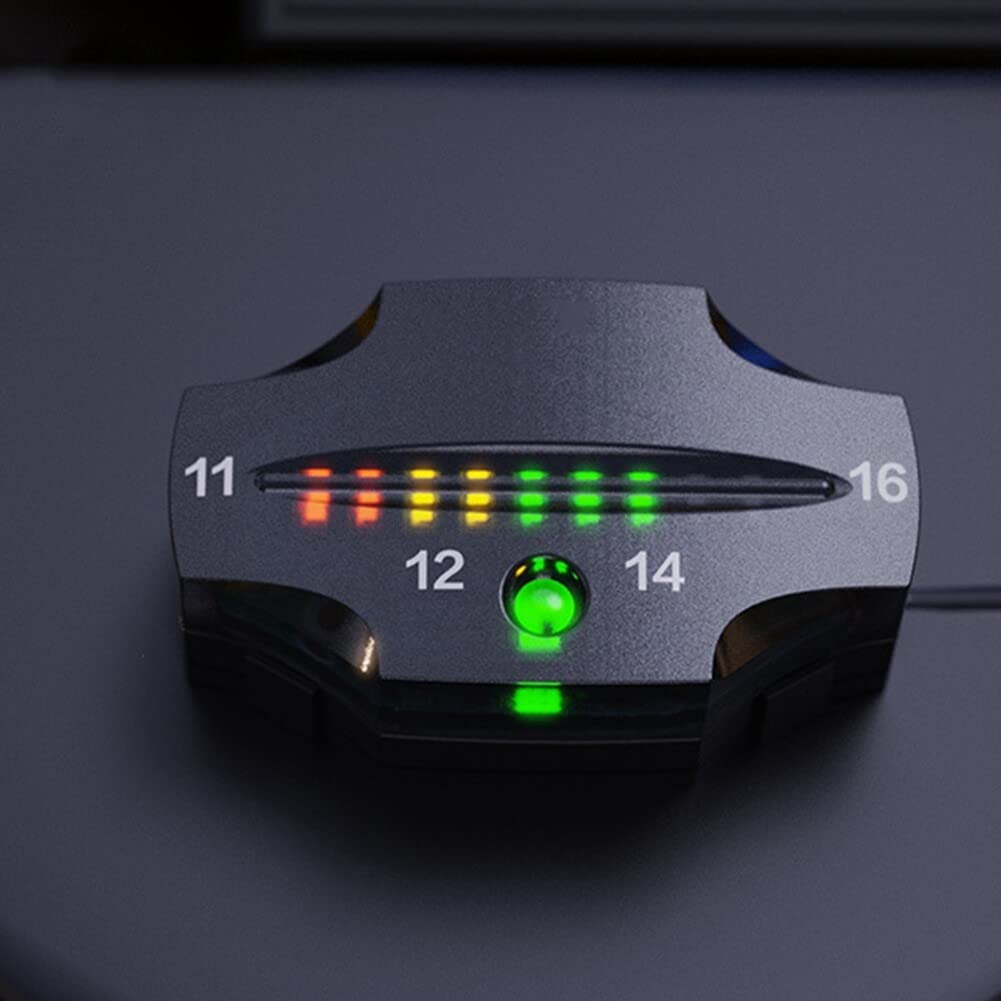 Voltmetro Elettronico per Moto, MoreChioce Indicatore di Visualizzazione Della Tensione a LED per Moto Universale Voltmetro Impermeabile Monitor di Visualizzazione Della Tensione Antiurto