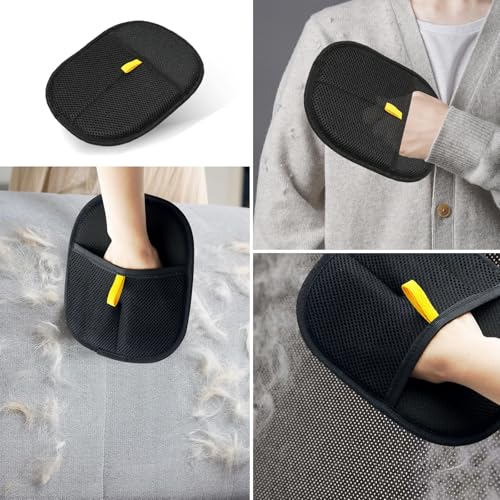 Image of Cat Grooming Gloves, Pet Hair Removal Glove for Cats & Dogs, 2025 New Upgrade Efficient Grooming Gloves for Pet Hair, Reusable Pet Hair Glove