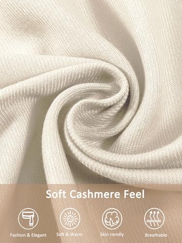 Beieverluck 9 Pieces Women Cashmere Scarf Pashmina Shawls and Wraps Winter Thick Warm Knit Scarf Shawl for Evening Dress Wedding, 9 Colors3