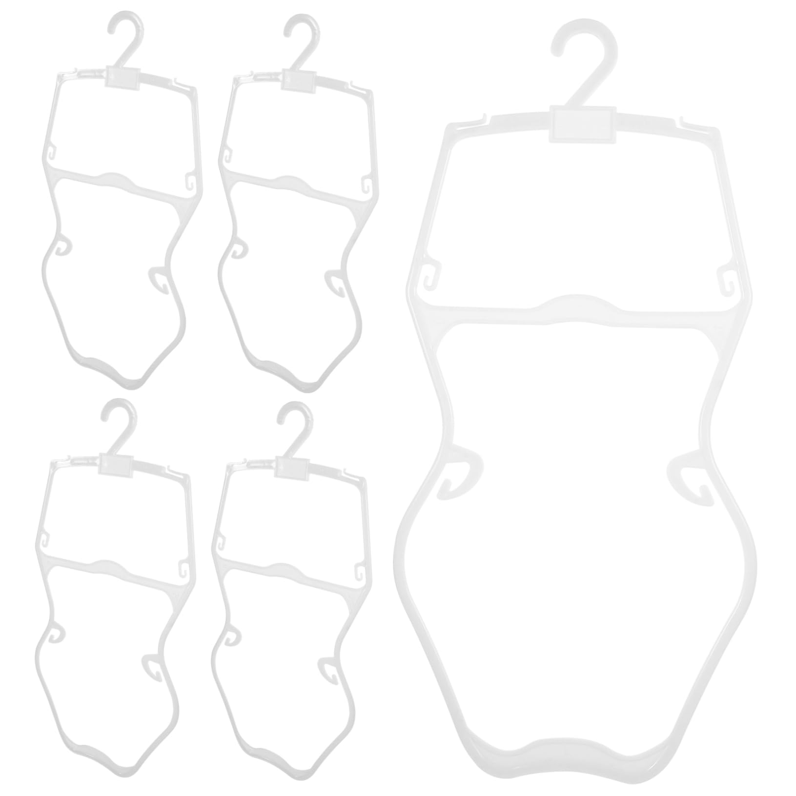PRETYZOOM 5 Pcs Boys and Girls Swimwear Hangers Toddler Swimwear Racks Portable Plastic Hangers