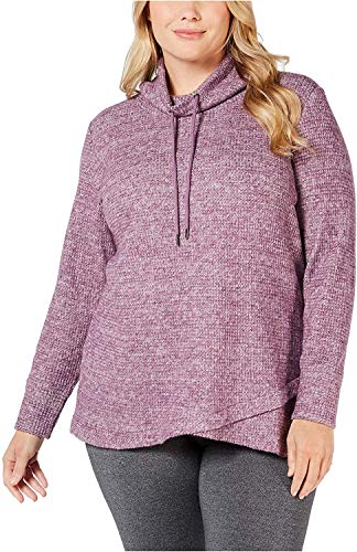 Ideology Womens Plus Size Cowl-Neck Tulip-Hem Top