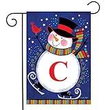 Briarwood Lane Winter Snowman Monogram Letter C Garden Flag 12.5' x 18'