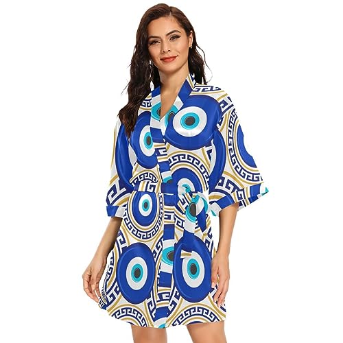 Kimono de nuit femme Saint-Valentin | Robe de chambre romantique col V pour soirée en amoureux