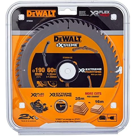 Lame DeWalt XR 190mm 60 Dents Cover