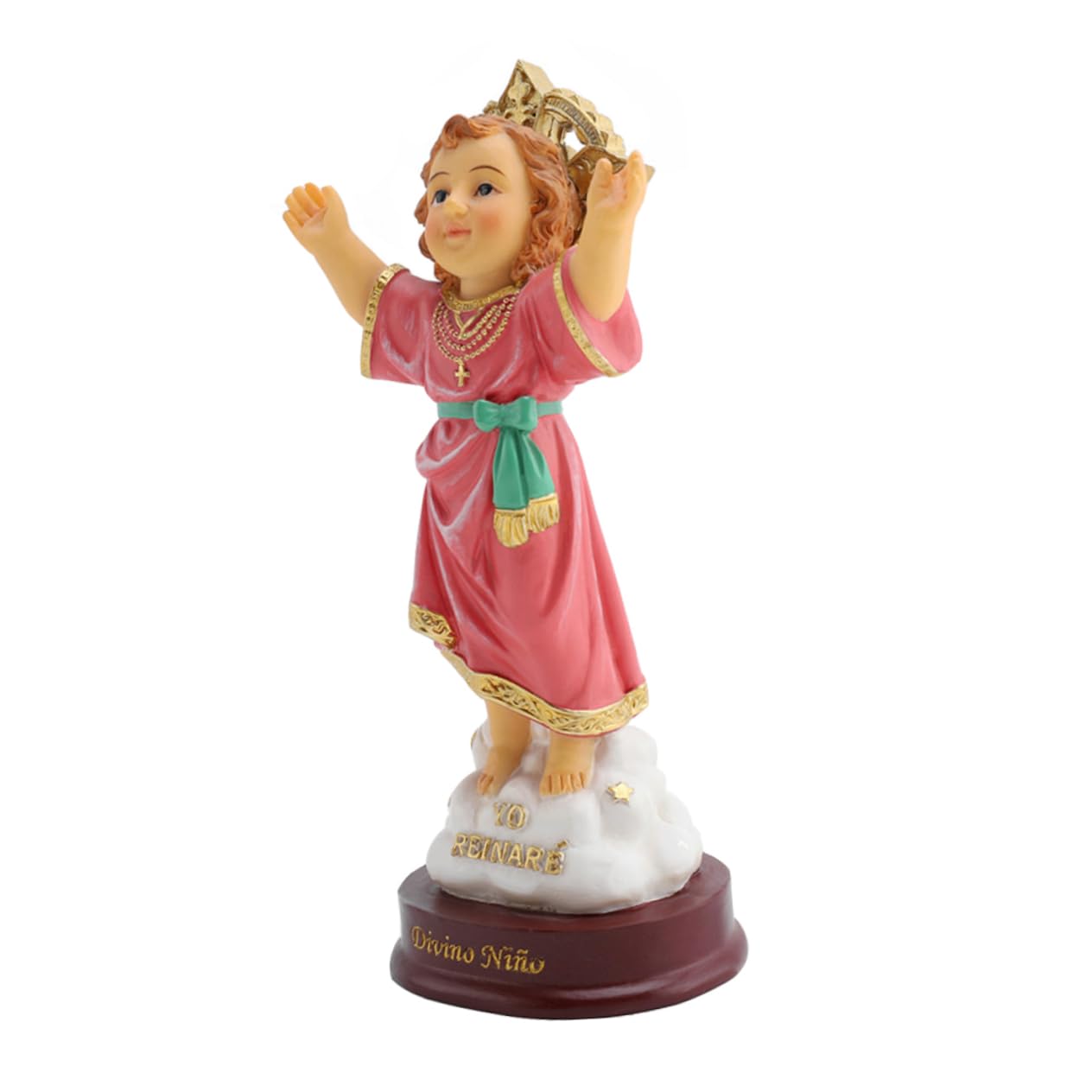 Colorful Jesus Statue Miniature - Plastic Religious Home Decor For Desktop & Tabletop Display
