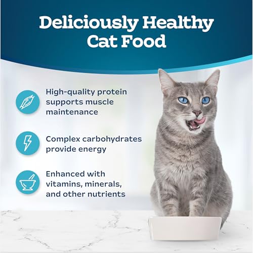 Image of Blue Buffalo Tastefuls Natural Wet Cat Food Cans, Pate Style, Ocean Fish and Tuna Entree 3-oz Cans (Pack of 4)