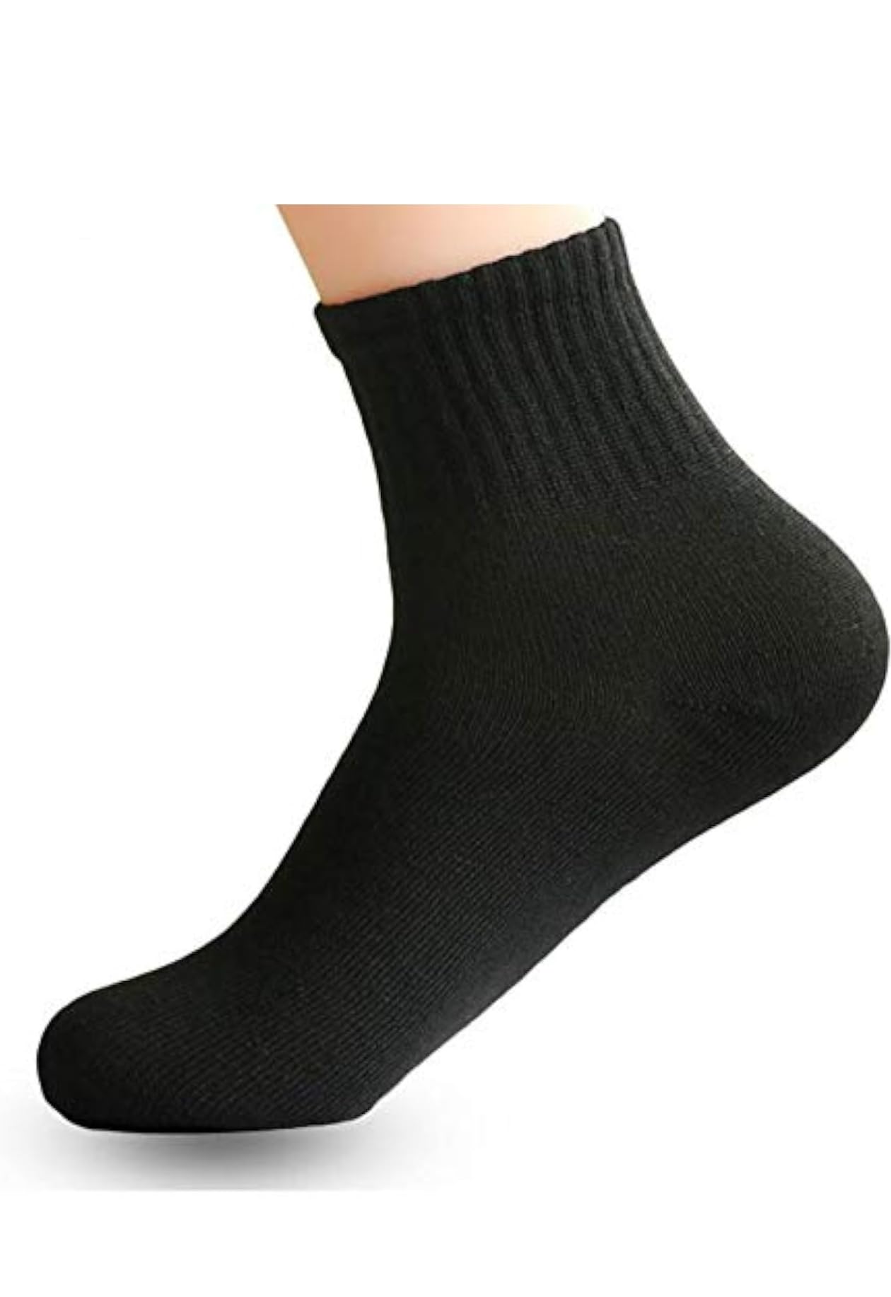 blissgoods Unisex Cotton Ankle Socks Black - 1 Pair-picture-29