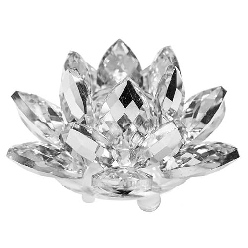 Genérico Flor de Lótus em Cristal Decorativa de Vidro Presente Decoração Lot-02