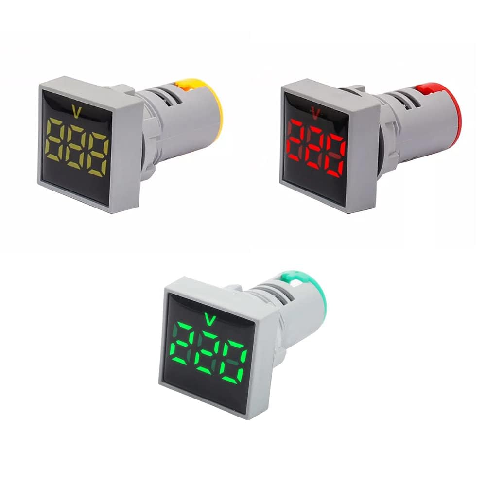 SP Electron AC 60-500V Digital Voltmeter LED Indicator Square Signal Light Lamp (Red, Yellow, Green) (B0DD54DSZD) Amazon Price History, Amazon Price Tracker