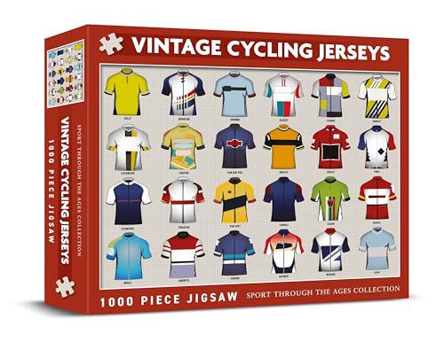 Coach House Iconic Vintage Cycling Jerseys Puzzle, "Sport through the Ages" Retro 1000 Piece Classic Jigsaw Puzzle, Regali per Uomo, Puzzle impegnativo per Adulti