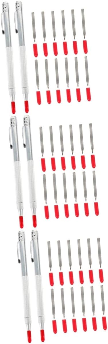 POPETPOP 3sets Tungsten Carbide Tip Scriber Pen with Replacement Tips Precision Marking Tool for Glass Ceramics for Carpenters Builders and Painters