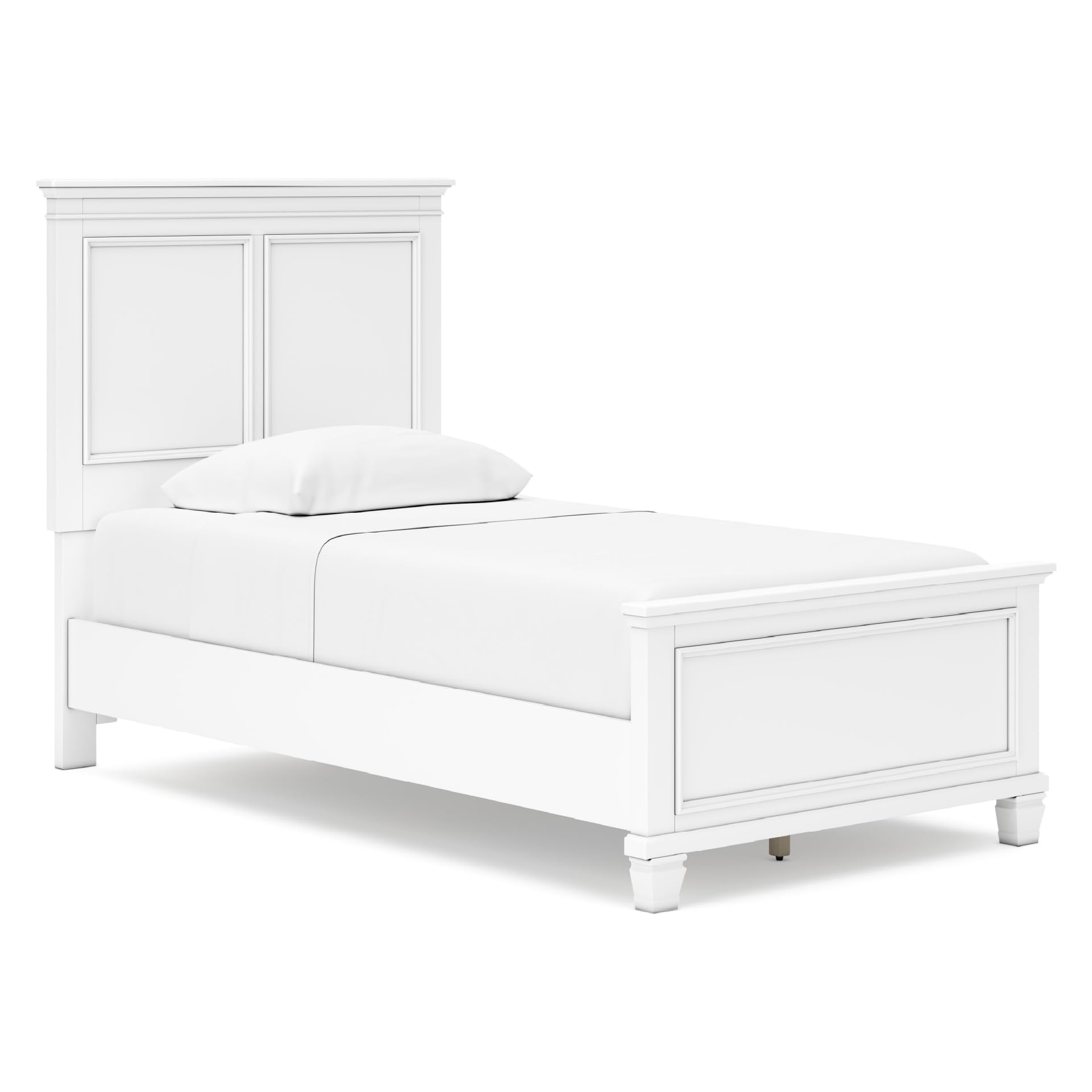 Signature Design by Ashley Kids White Twin Panel Bed, Headboard &amp; Footboard