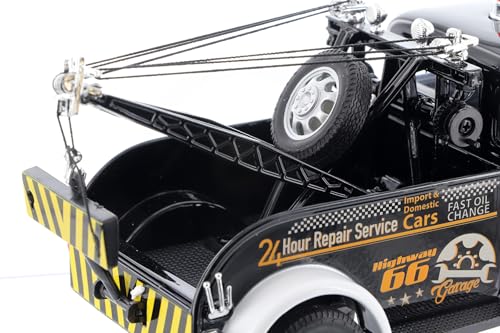 Modelo a escala 1/24 Chevy Tow Truck 1953 Negro miniatura 5