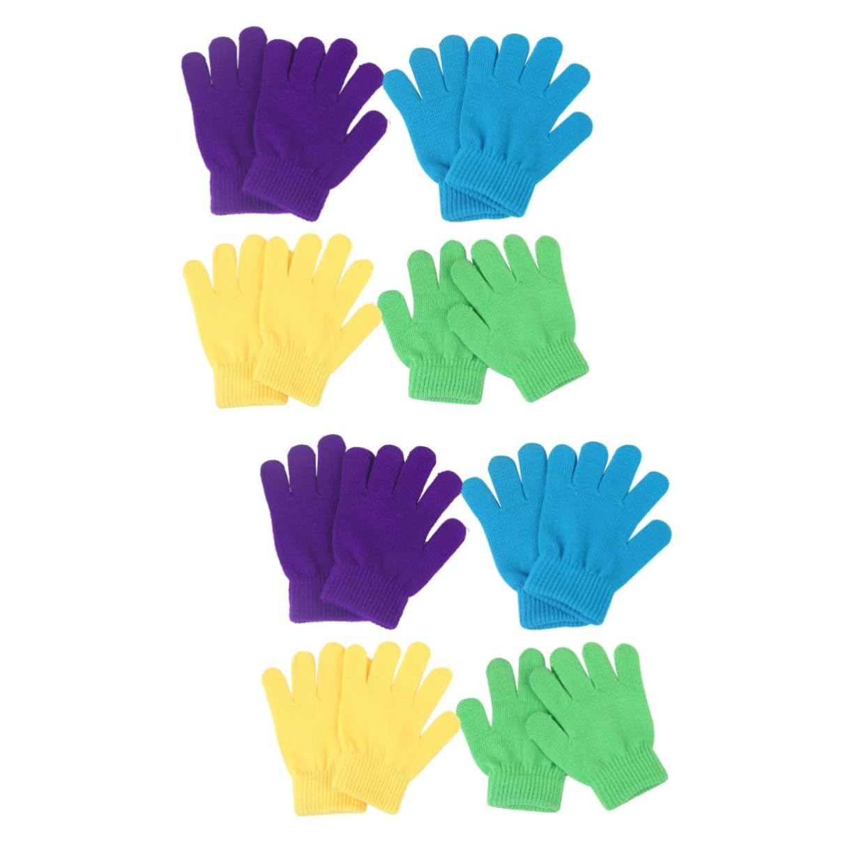 Holibanna 2sets Boys and Girls Gloves Full Fingers Warm Stretchy Comfortable for 4pairs*2 Random Color