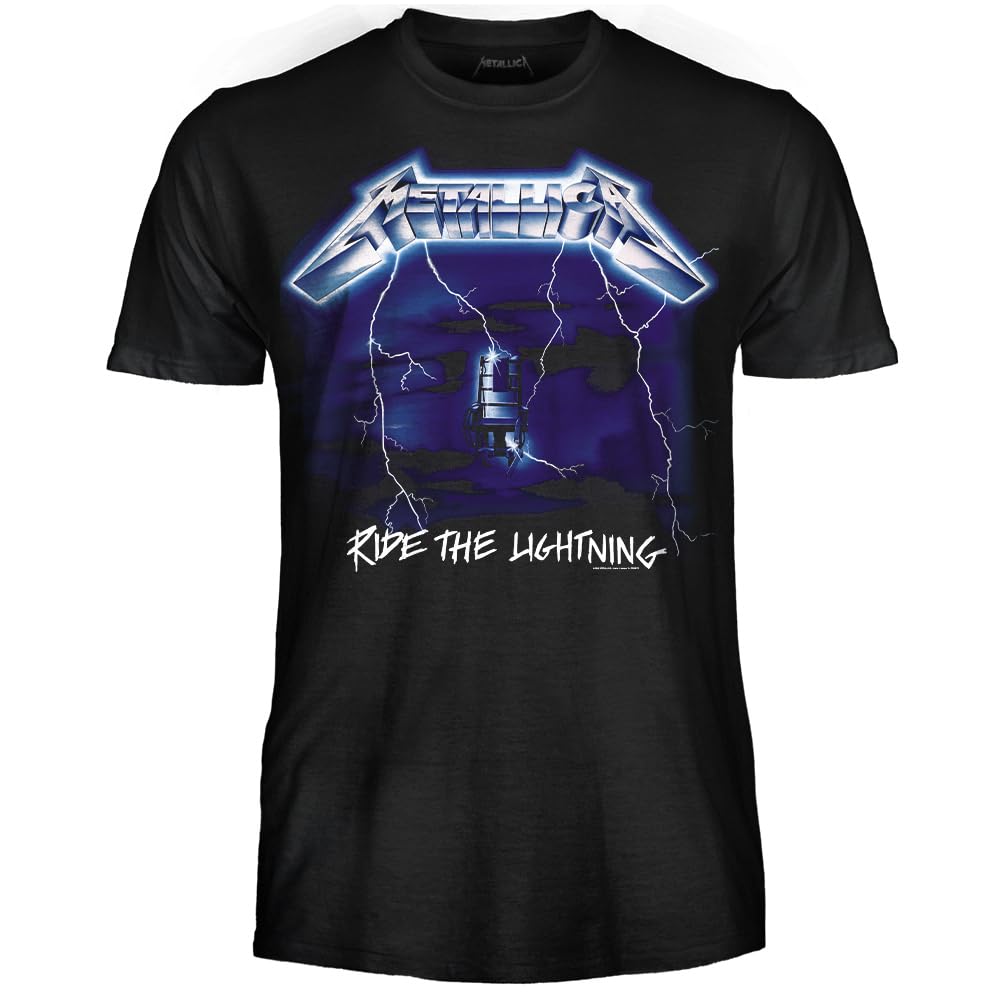 Metallica Koszulka Ride The Lightning. Oficjalna koszulka rockowa z zespołu Heavy Metal. Unisex Dorosły chłopiec