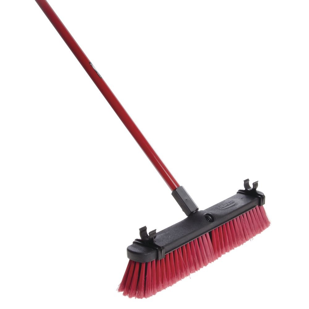 LibmanRed Recycled PET Sweeping Push Broom with Handle