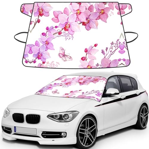 Fundas protectoras de nieve para coche que solucionan el parabrisas congelado con rosas