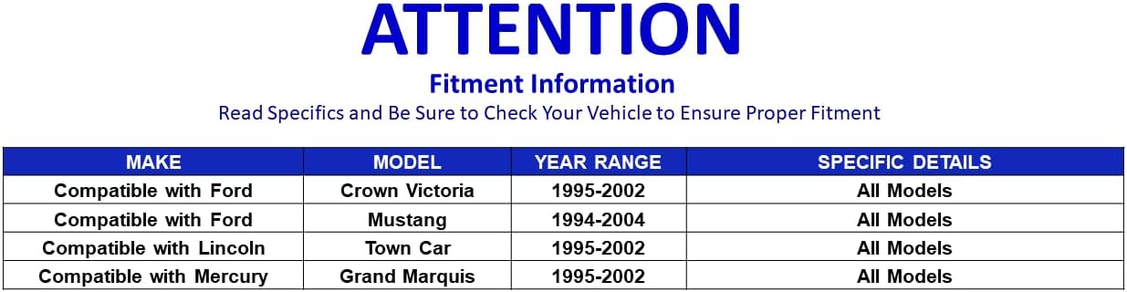 4 Pc Suspension Kit Ball Joints K8678 K8685 Compatible with 1994-2004 Ford Crown Victoria Mustang Lincoln Town Car - PartsW