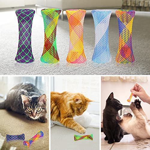 Cobee Jouet à ressort tube pour chat, 20 pièces, jouet interactif à ressort pour chat pour s'amuser en intérieur – Image 6